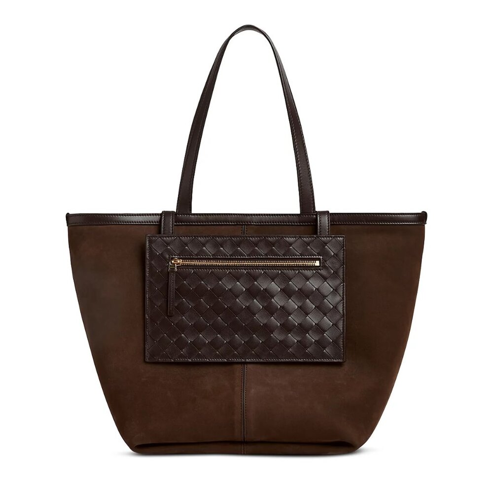 Bottega Veneta Medium Flip Flap Suede Tote Bag - Fondant
